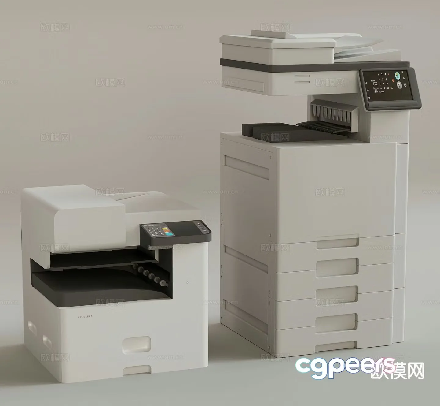 Modern smart printer copier 3d model