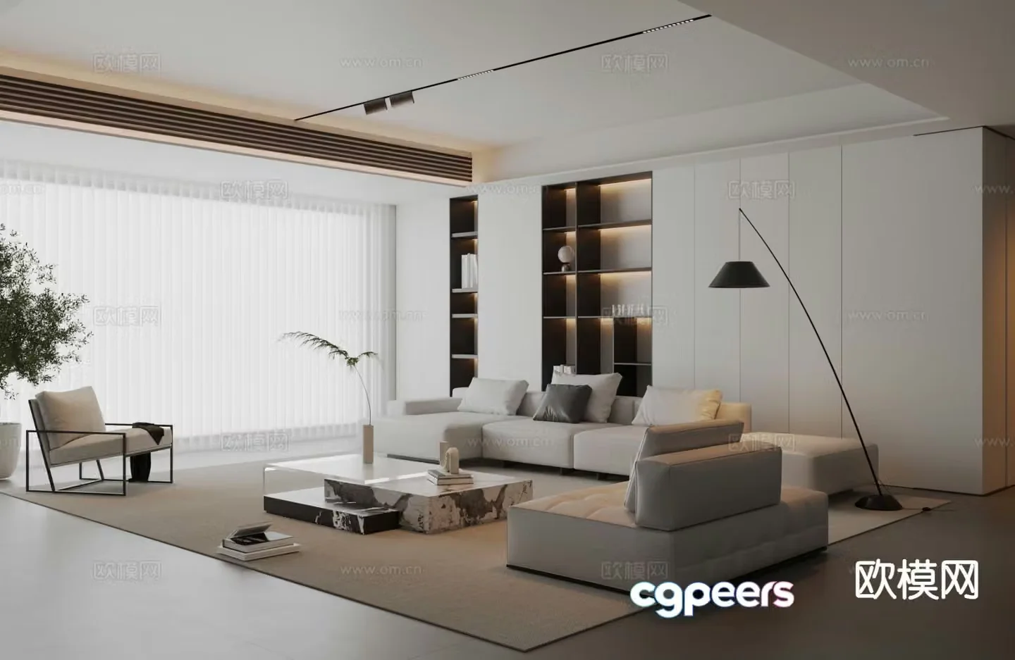 Modern living room 3d model