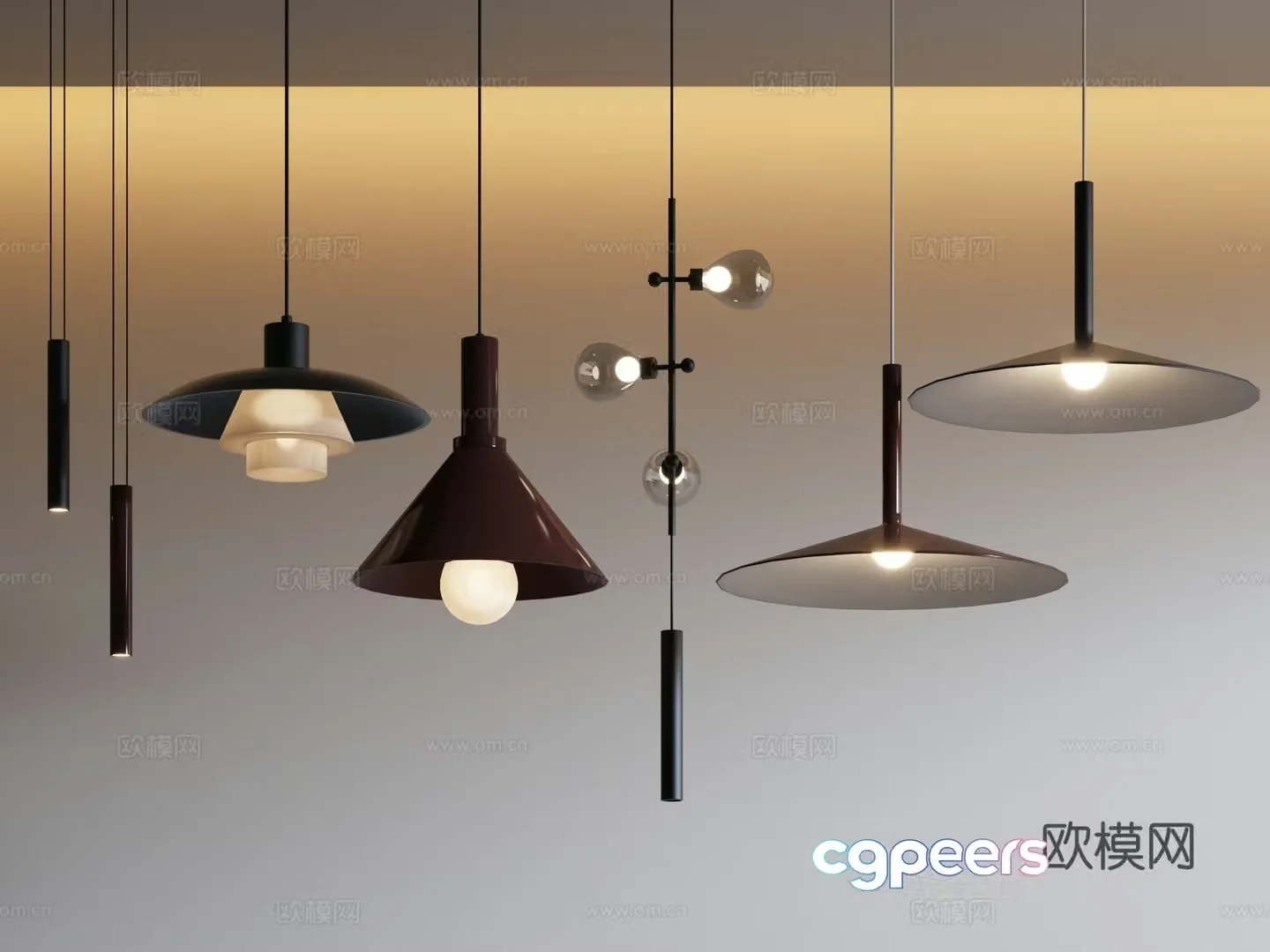 Modern small chandeliers artistic chandeliers creative chandeliers 3d model