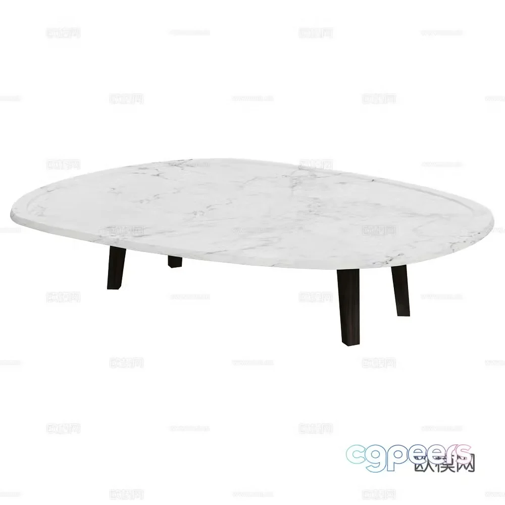 Baxter marble coffee table special shaped coffee table 3d model