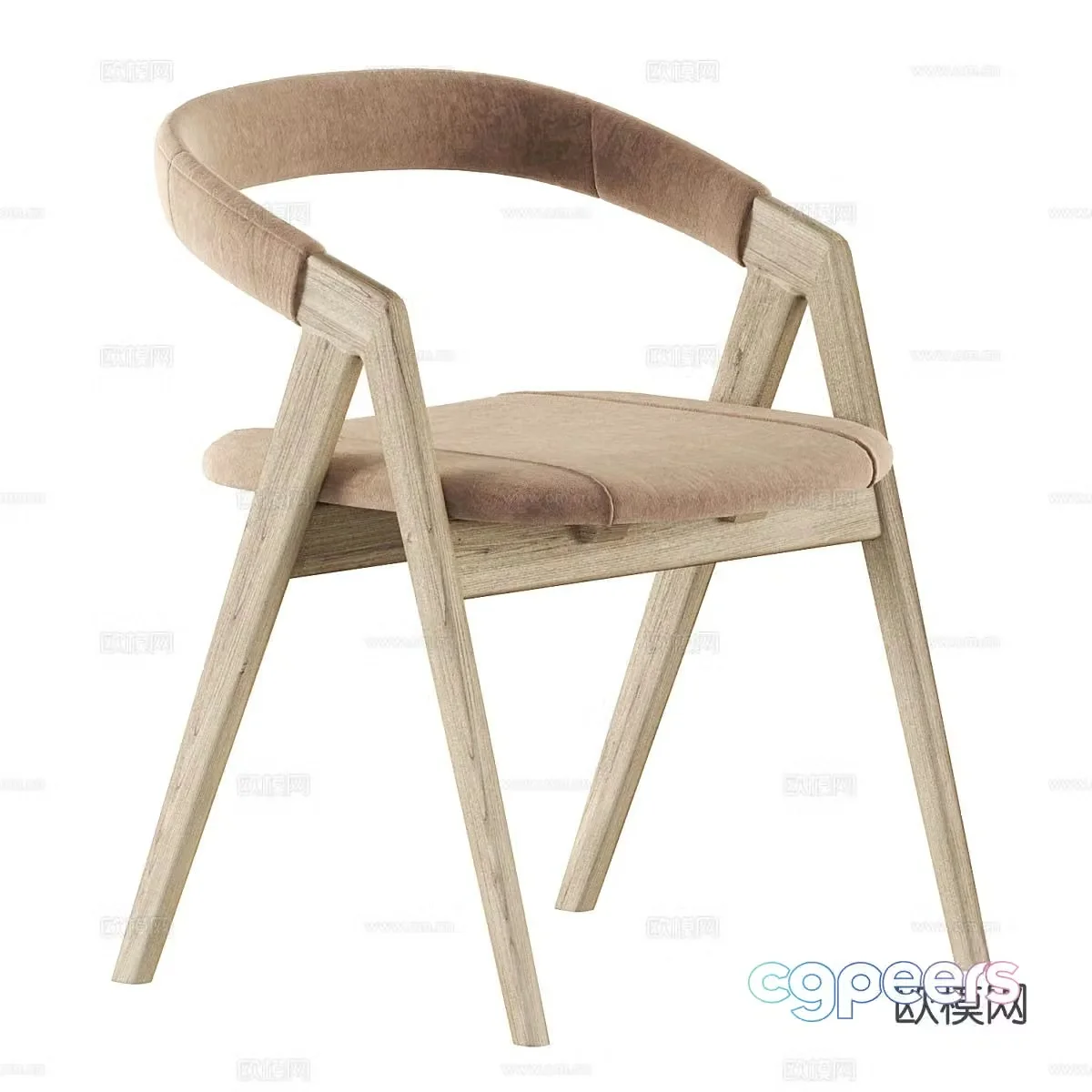 Wabi-sabi chair dining chair 3d model