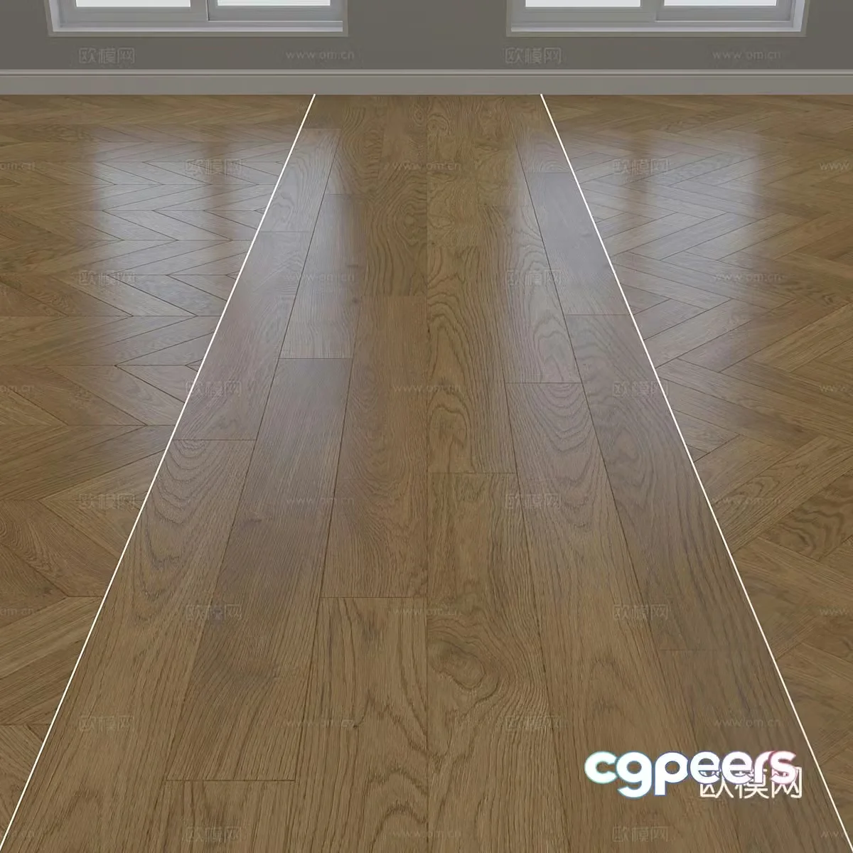 Wasabi Wood Floor Fish Bone Shop Herringbone Shop I-shaped Shop Matte Wood Floor Wood Grain Brick 3D Model