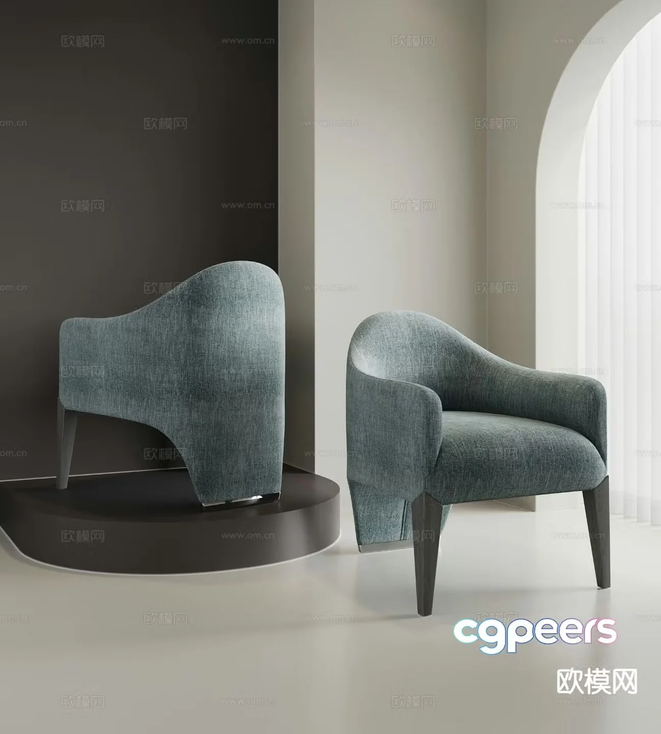 Modern chair leisure chair 3d model