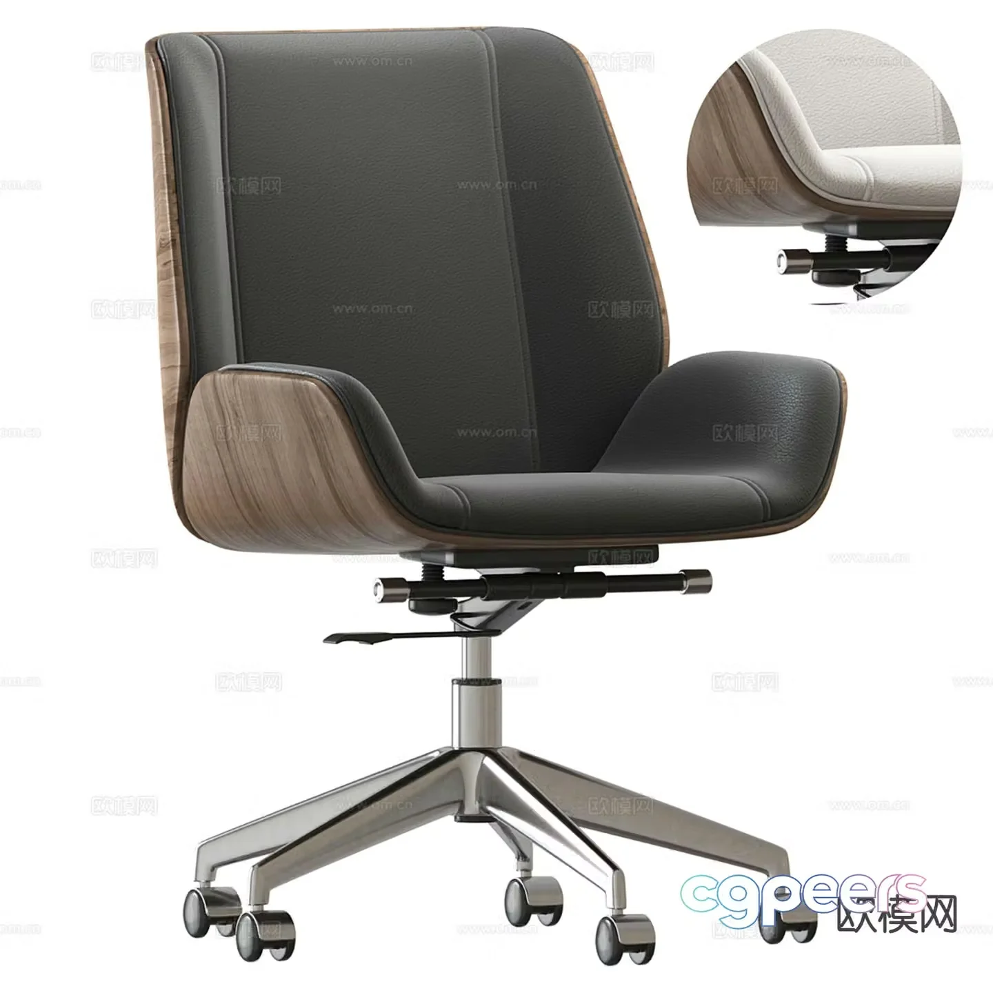 Modern office chair shift chair staff chair 3d model