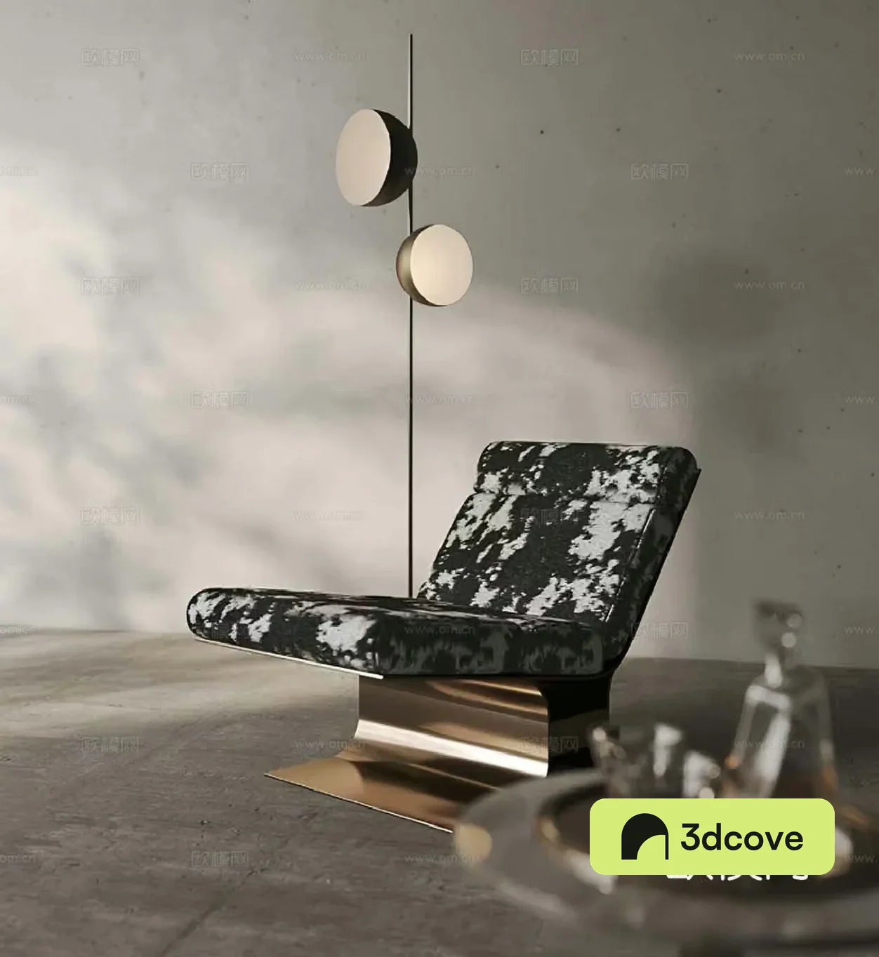 Light luxury leisure chair armless chair