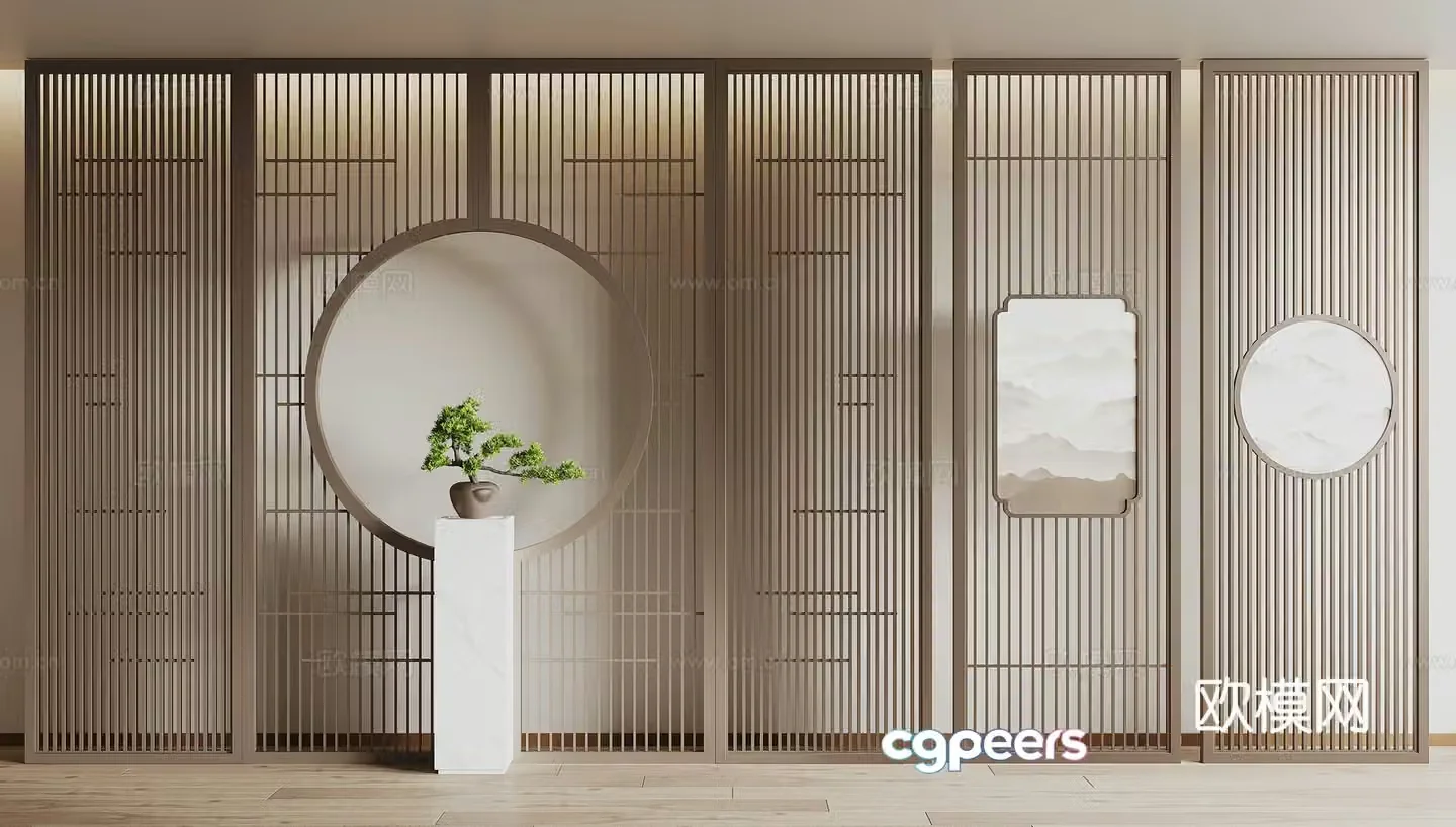 New Chinese partition 3D model