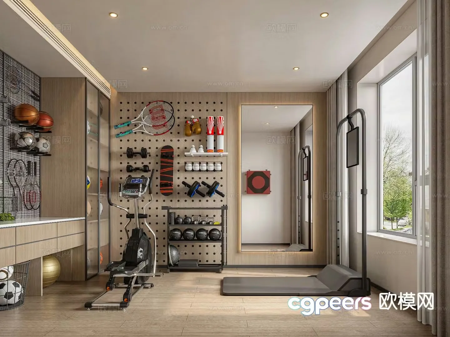 Home gym 3d model