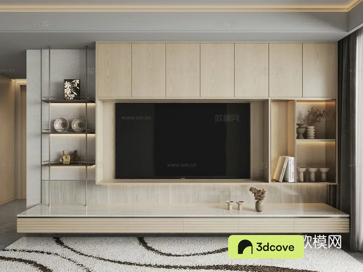 Modern TV background wall