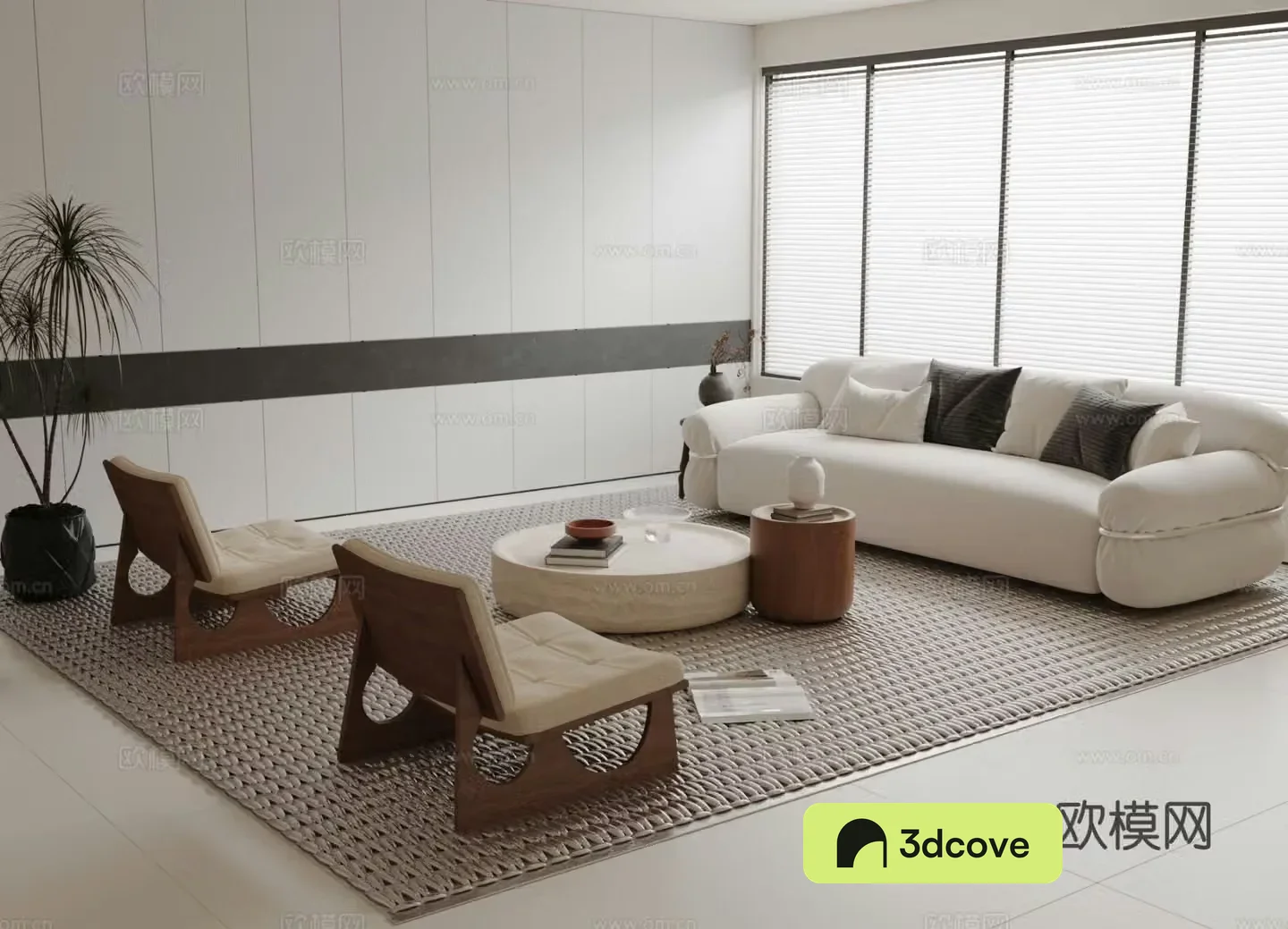 Cream style modular sofa