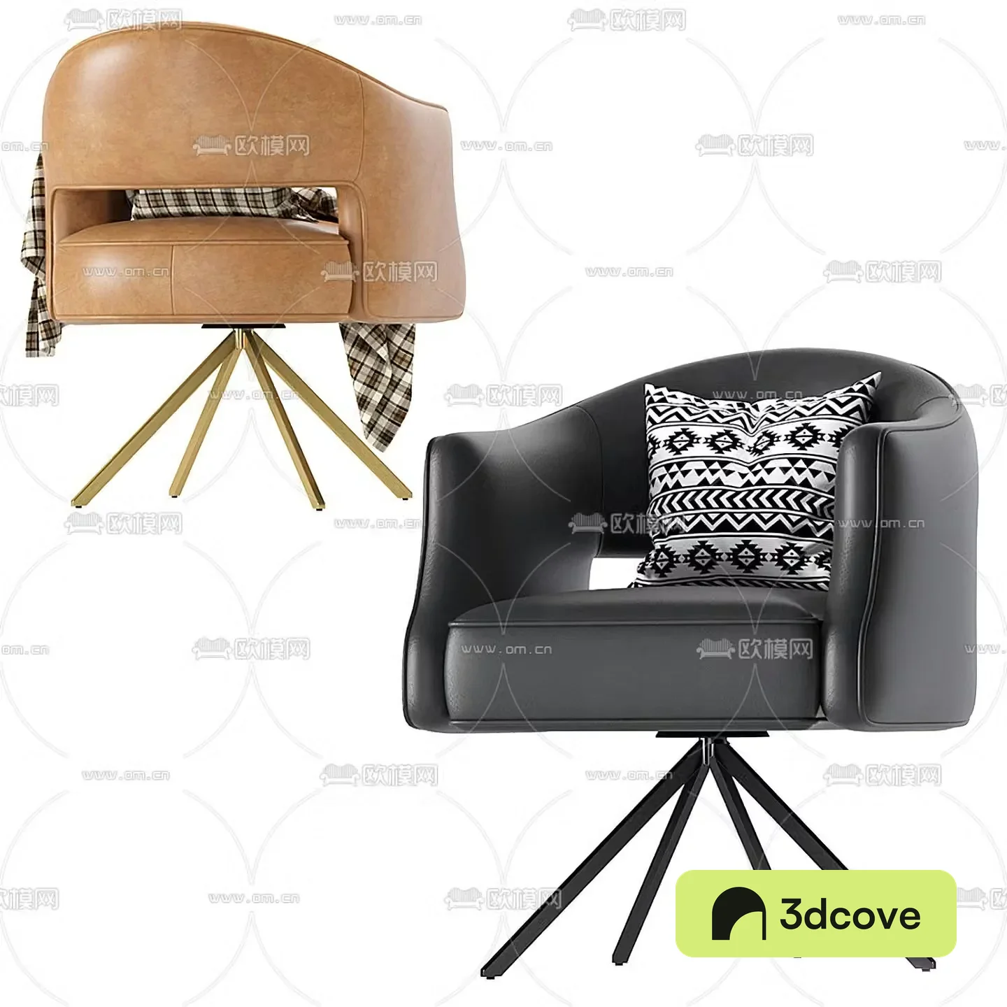 Giorgetti leather single chair lounge chair
