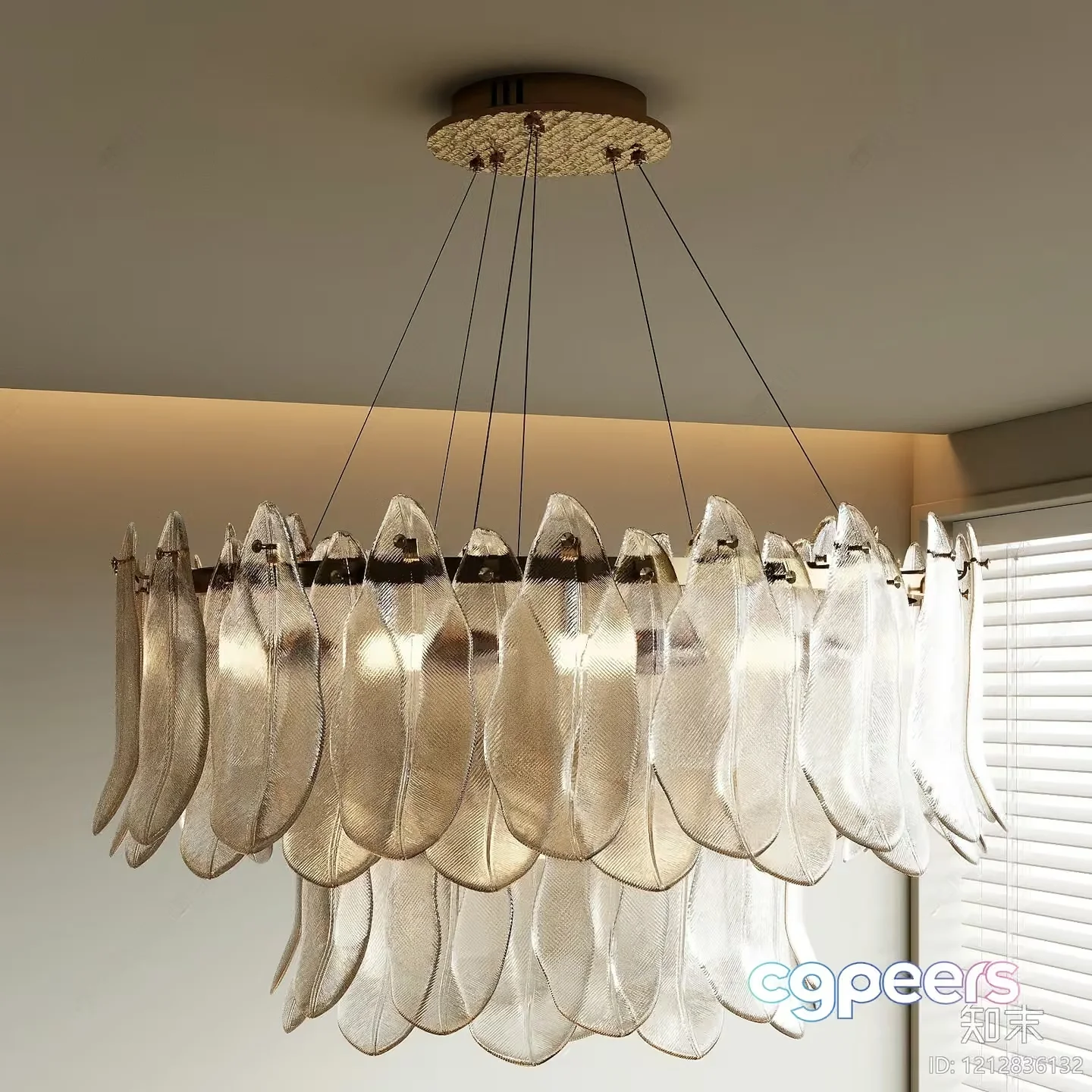 Gold Light Fixture 3D Model – 3902 – VRAY Render