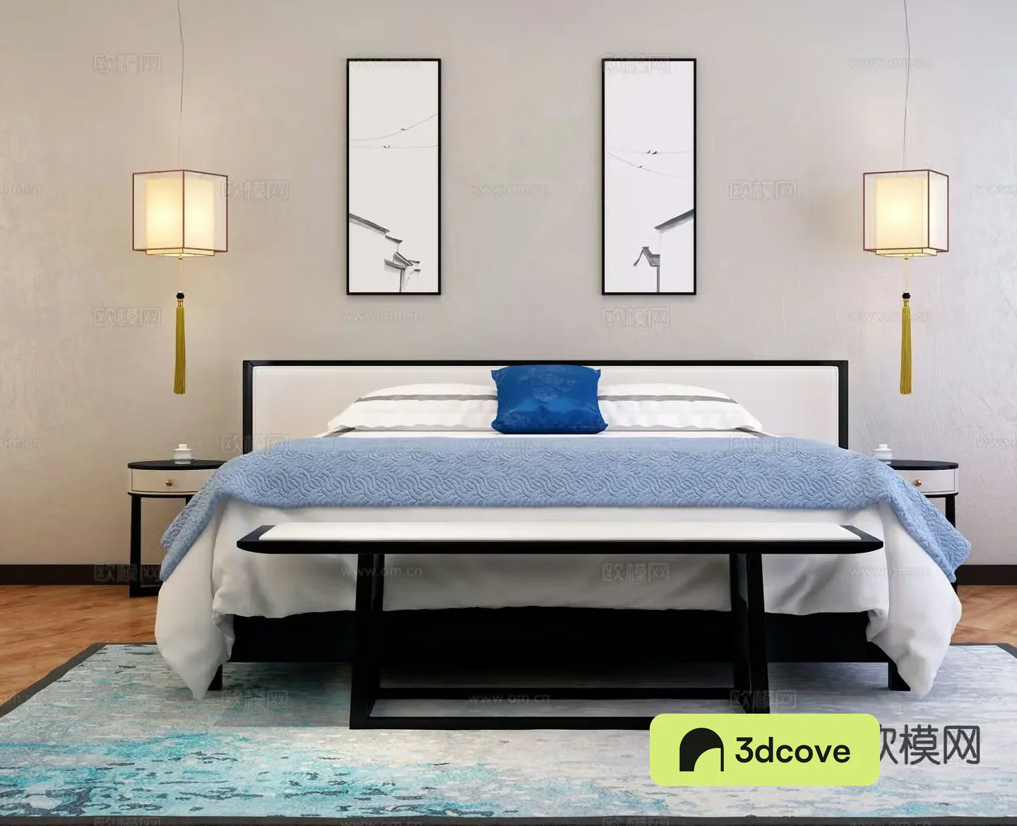 New Chinese style double bed