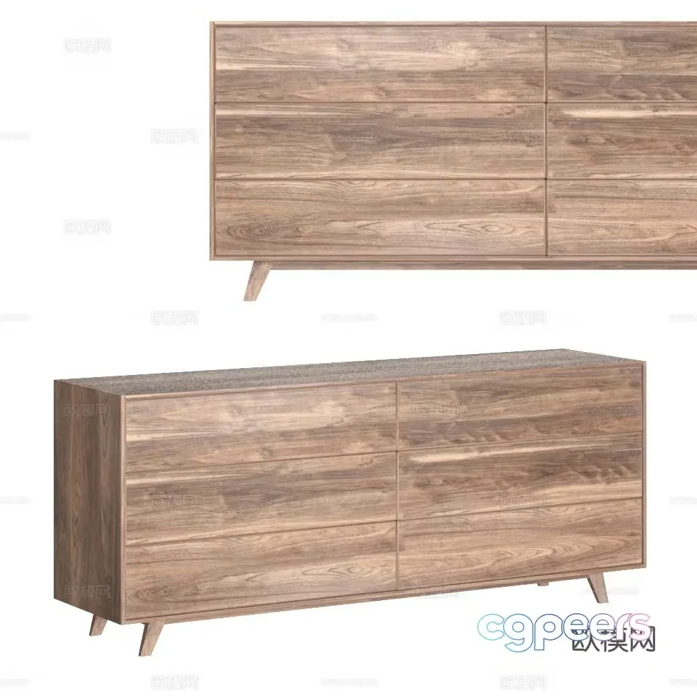 Nordic TV Cabinet Nordic Side Cabinet 3D Model