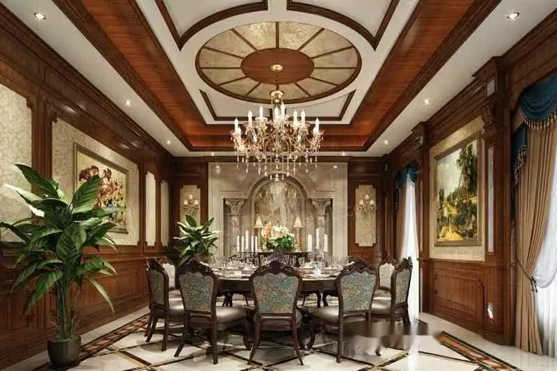 Dining Room With Chandelier 3D Model – 14187 – VRAY Render