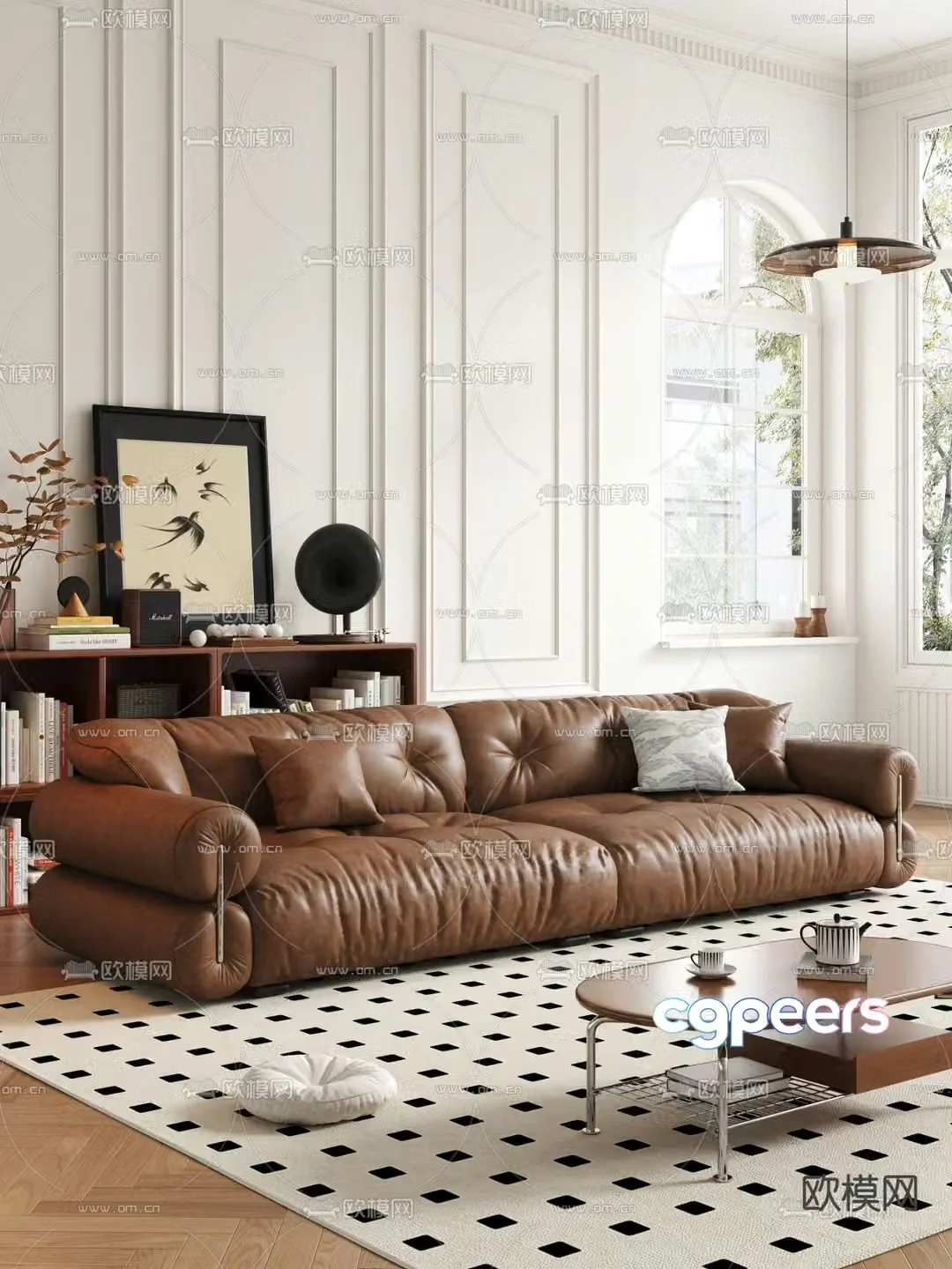 Medieval style sofa double sofa 3d model