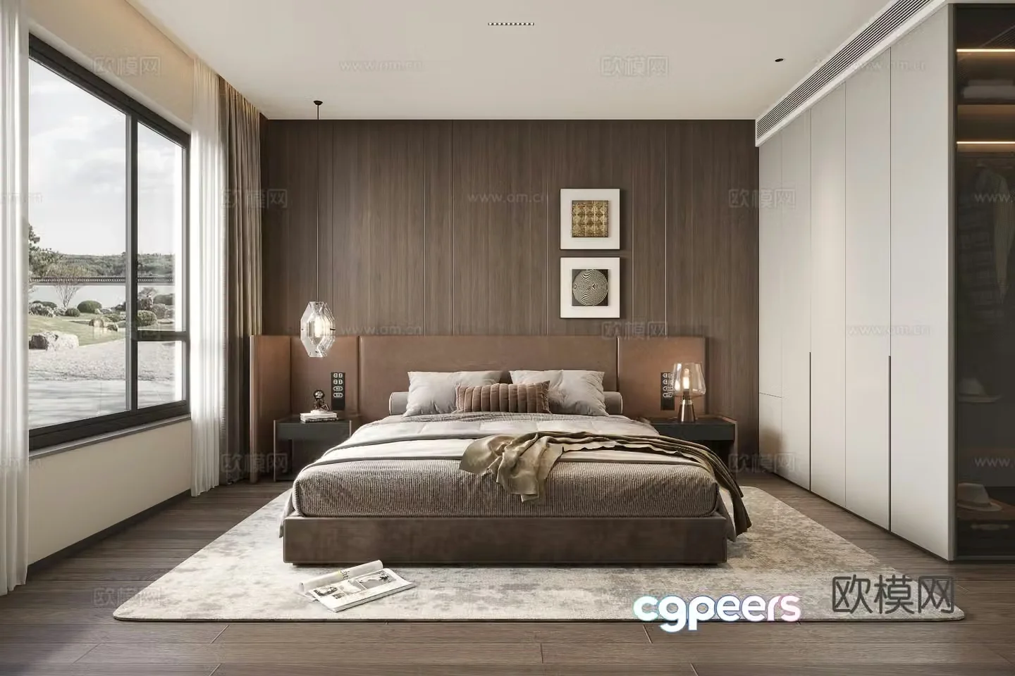 Modern bedroom master bedroom 3d model