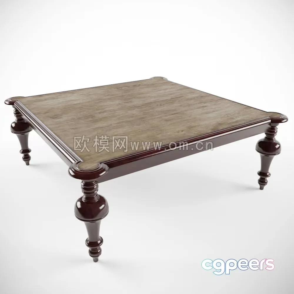 A Wooden Coffee Table 3D Model – 11486 – VRAY Render