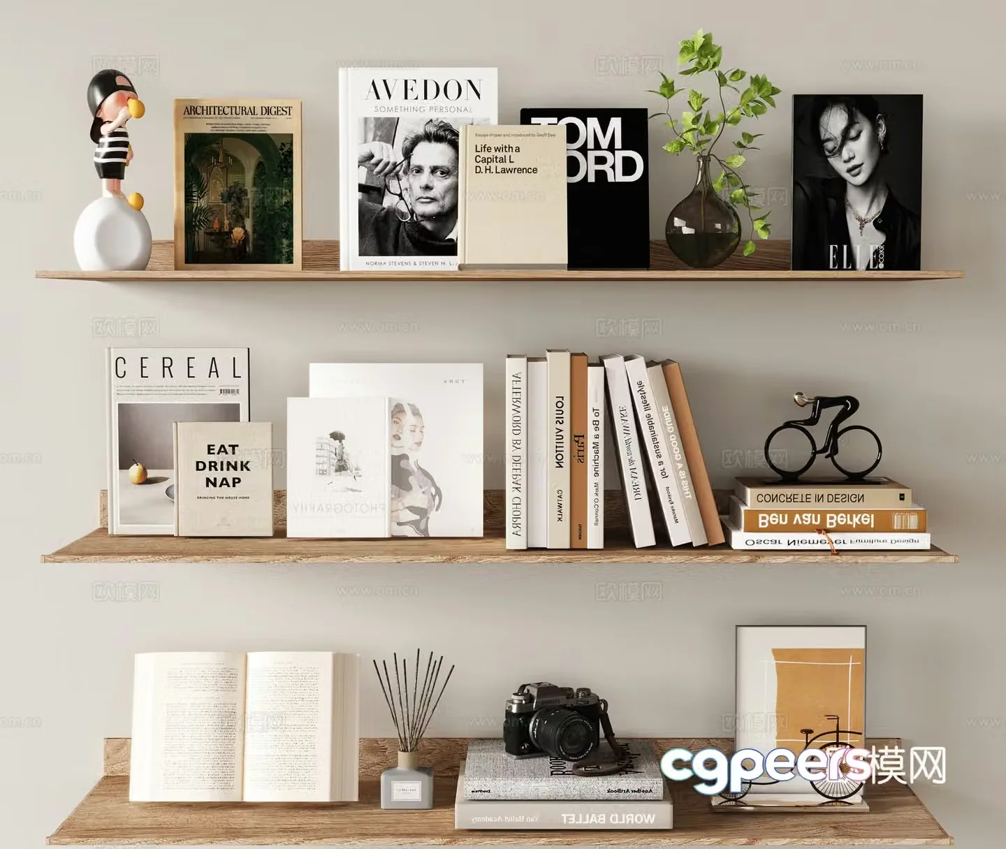 Modern books Books Books Books Books Current Magazine Book Combination Magazine 3D Model