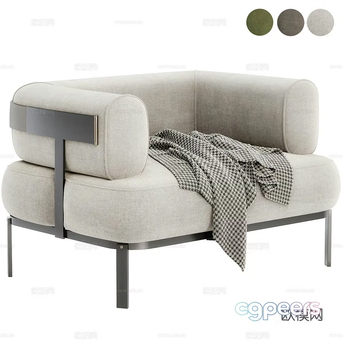 Modern single sofa 3d model