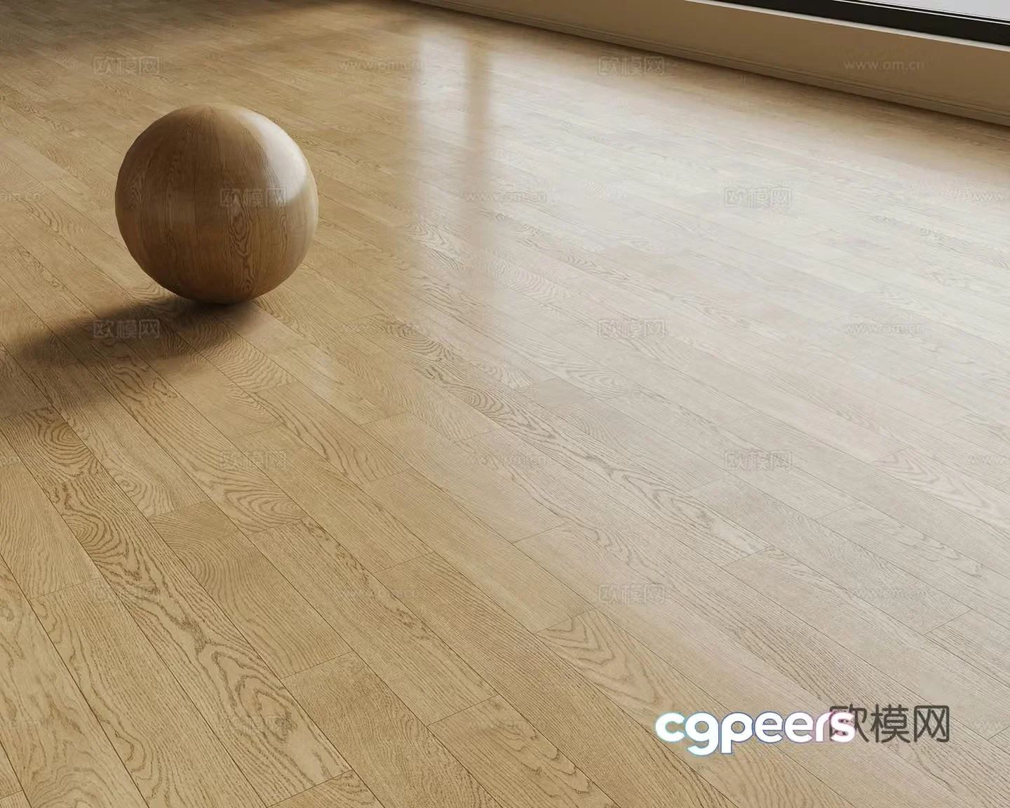 Modern wooden floor Herringbone wooden floor 3d model