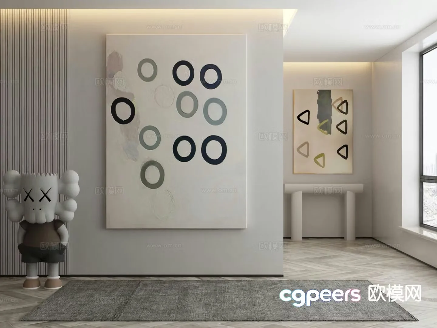 Decorative painting texture painting hanging painting 3d model