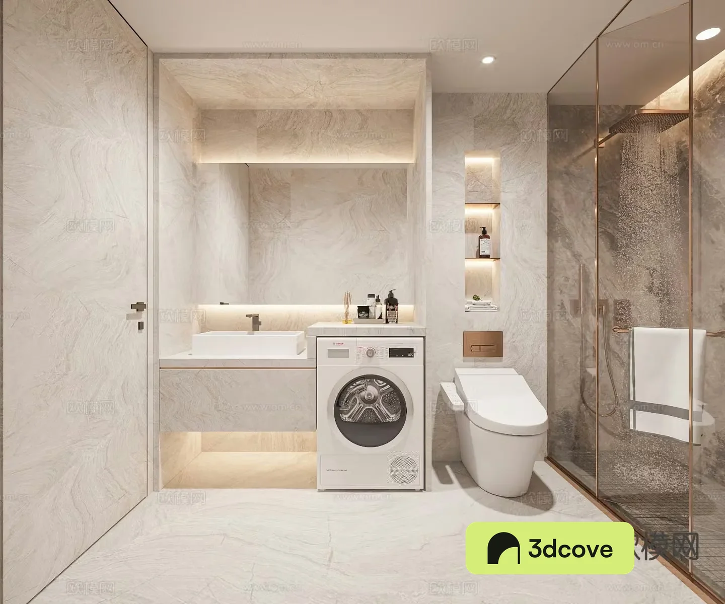 Modern bathroom toilet