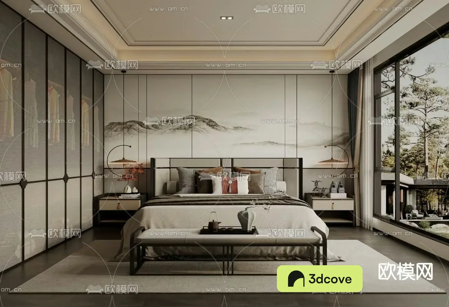 New Chinese style bedroom Master room