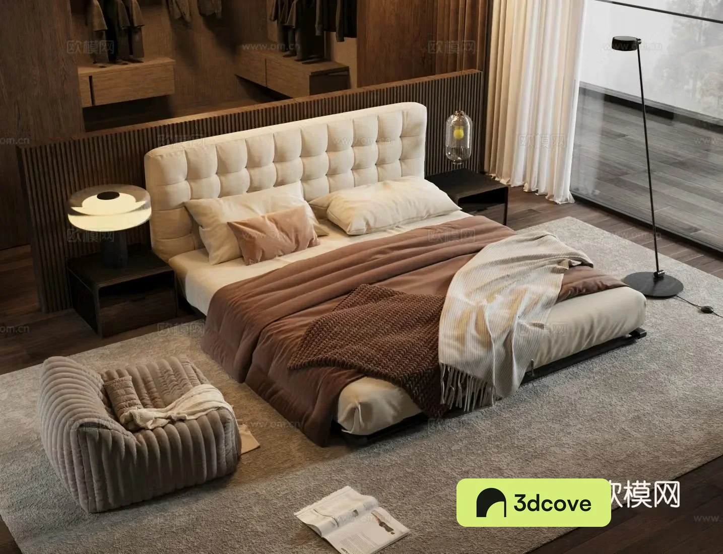 Modern home bedroom Master bedroom Black and white gray bedroom Advanced gray bedroom