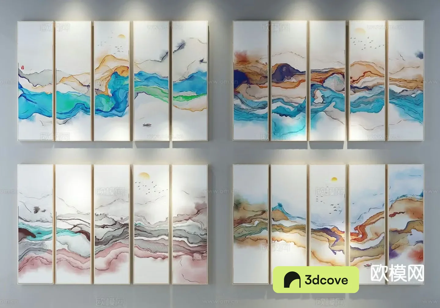 New Chinese texture painting decorative painting