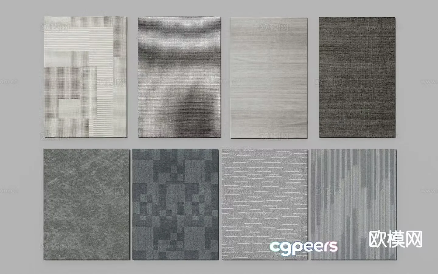 Modern carpet square rug 3d model