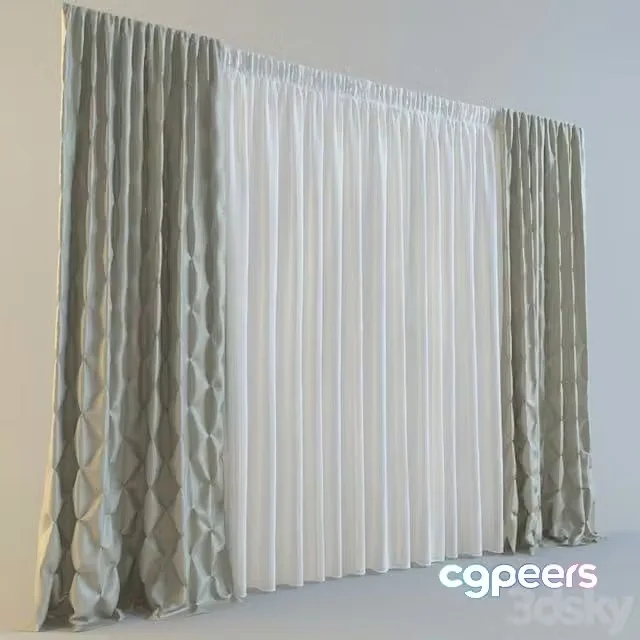 3ds Max Free – curtains with tucks