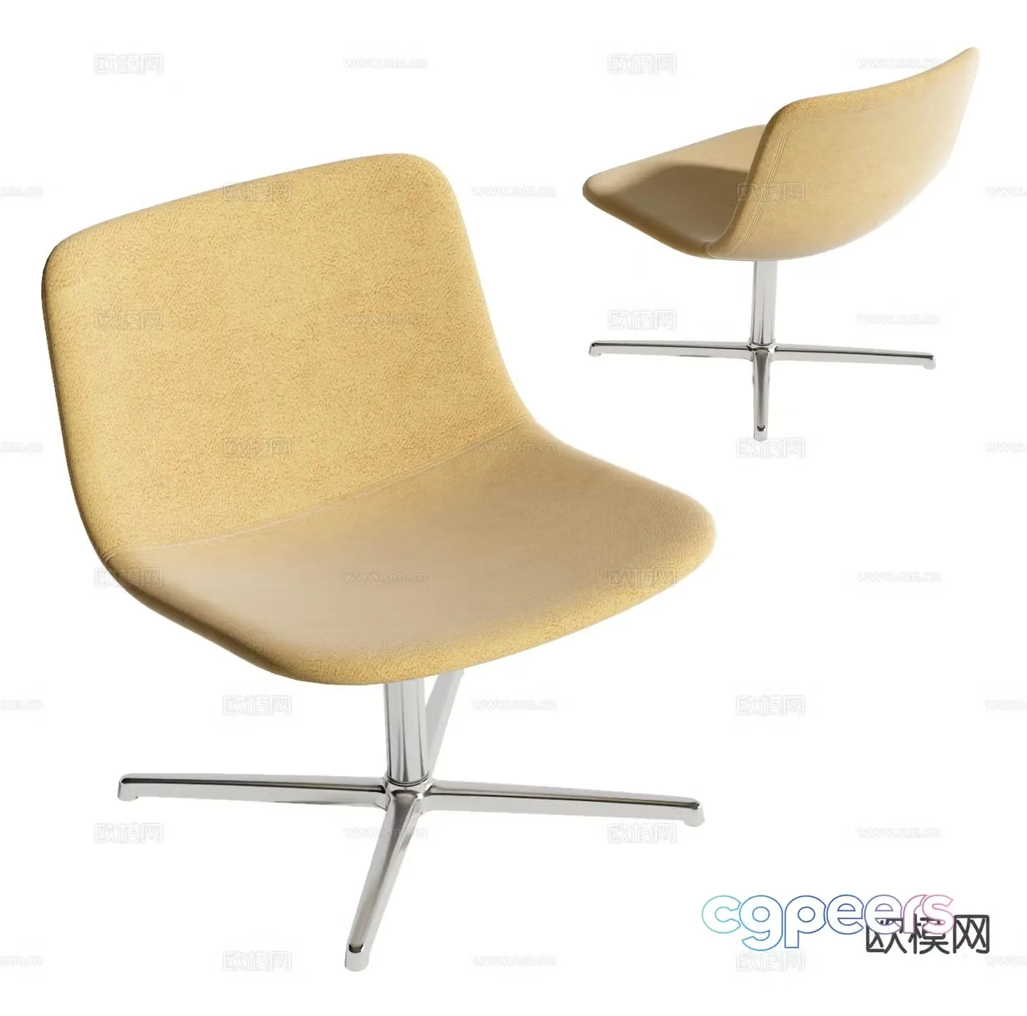 Modern office chair shift chair leisure chair 3d model