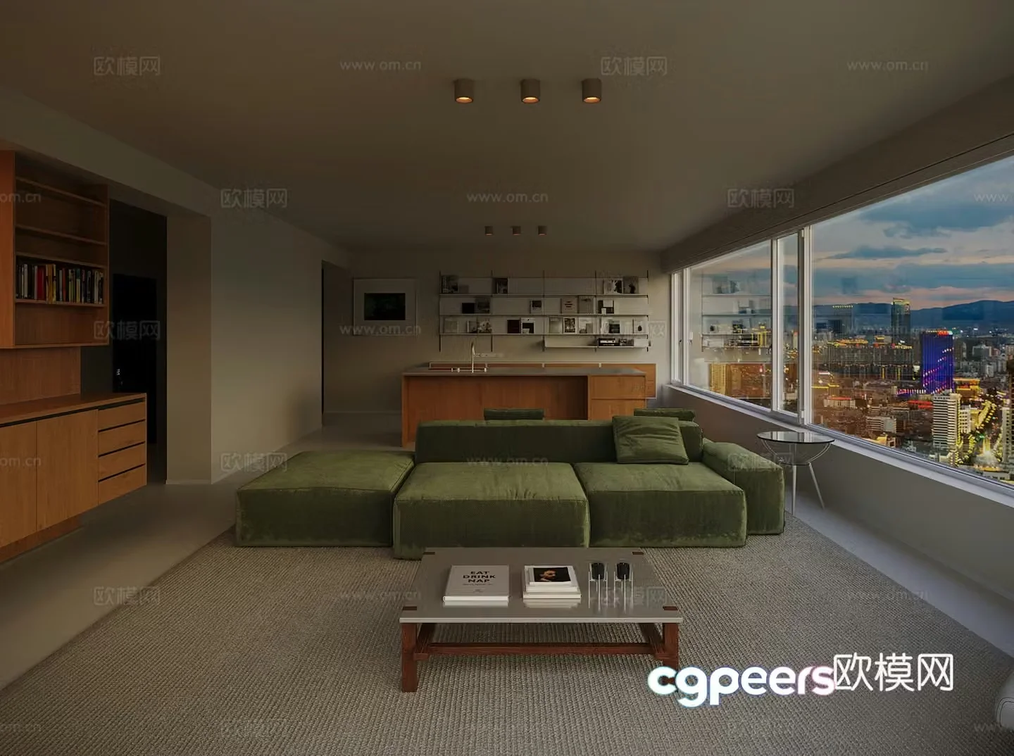 Modern guest restaurant 3d model