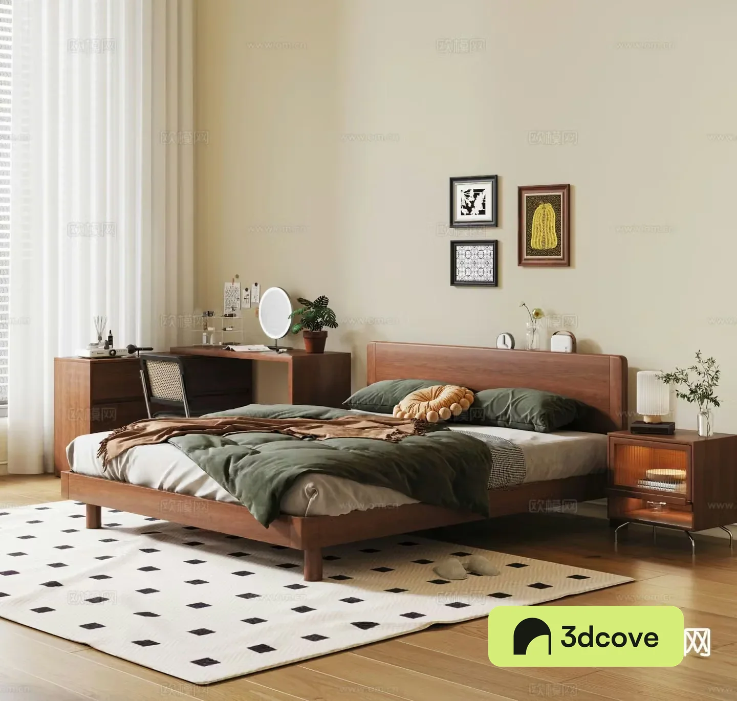 Medieval style double bed