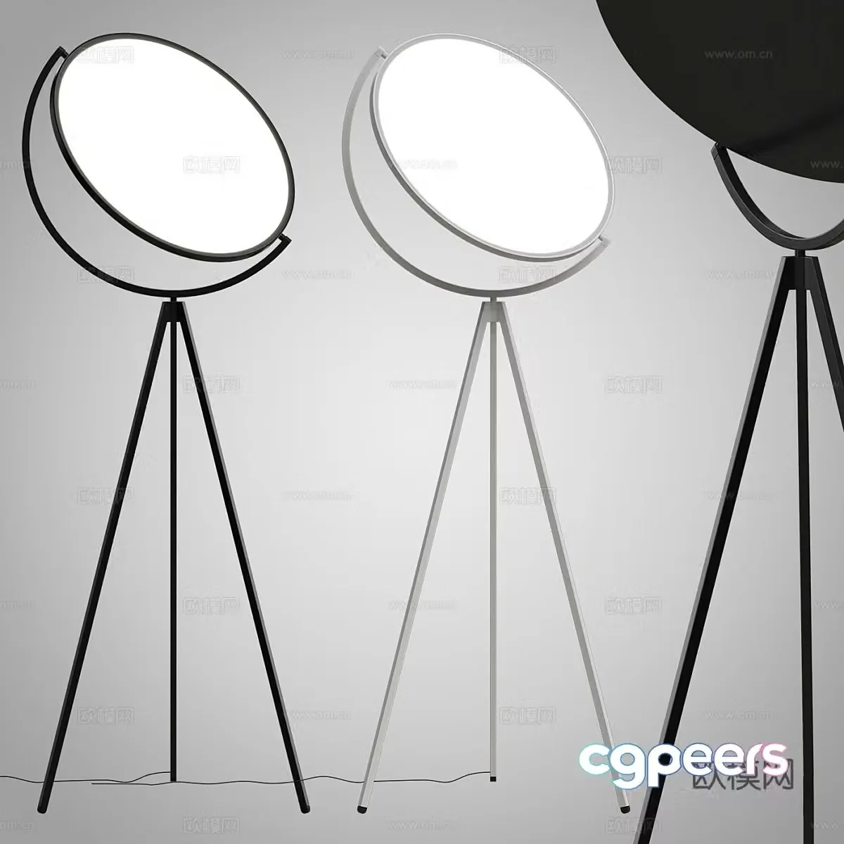 Modern Italian minimalist Superloon floor lamp 3d model