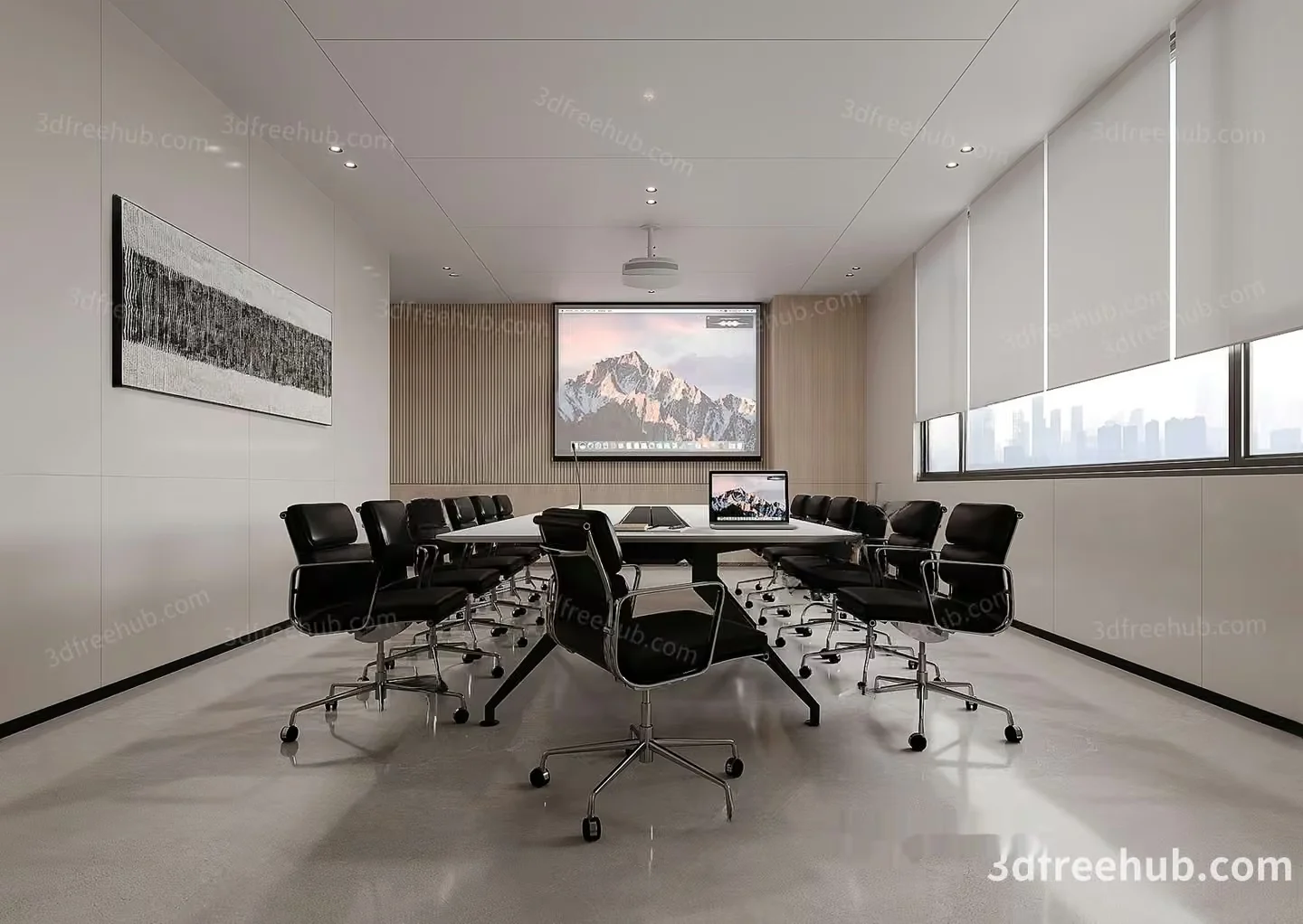 Modern Conference Room 3D Model – 21990 – VRAY Render