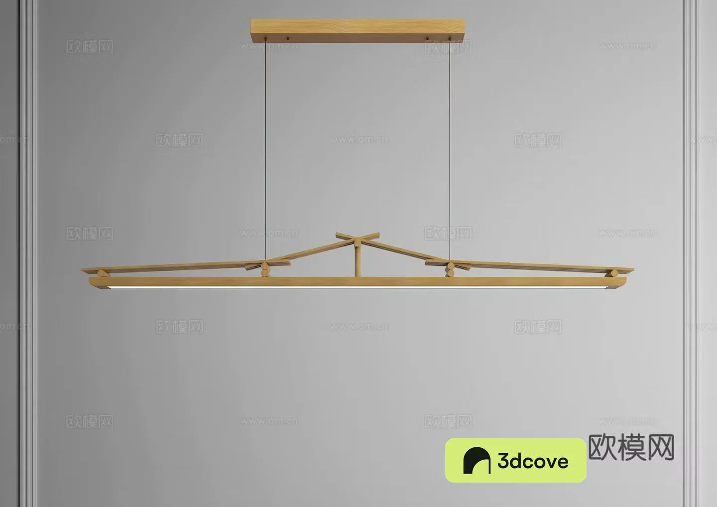 Zen chandelier Log chandelier One-line chandelier Long strip chandelier Song chandelier Restaurant chandelier