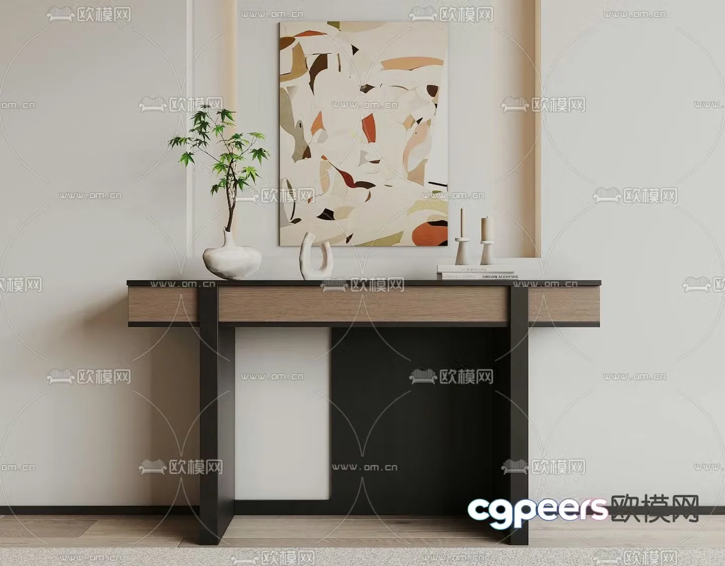 Modern end view 3D model
