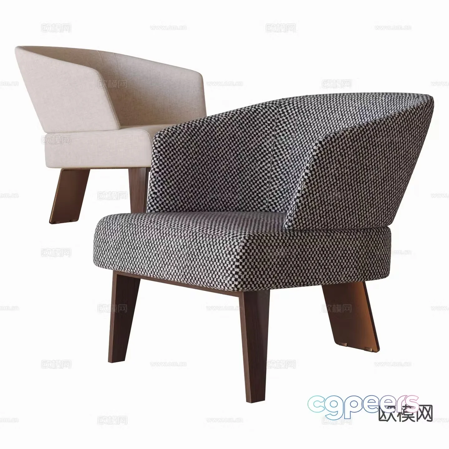 Modern leisure chair chair 3d model