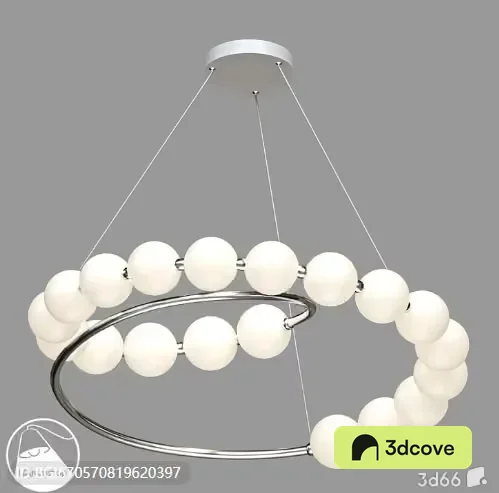 White Beaded Chandelier