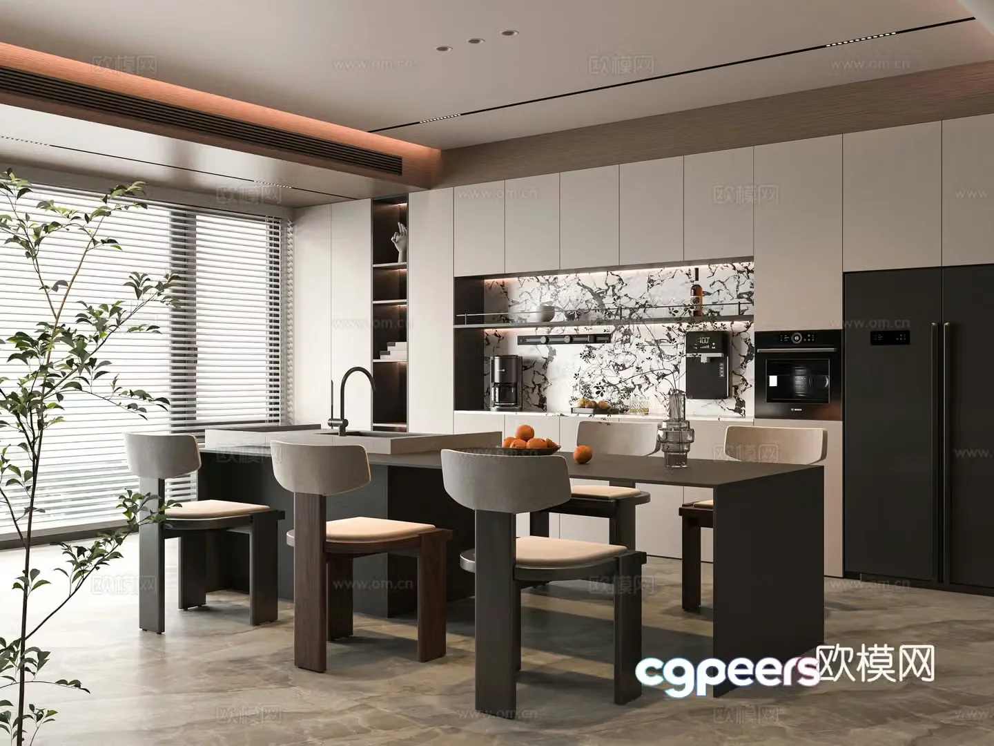 Modern restaurant 3d model
