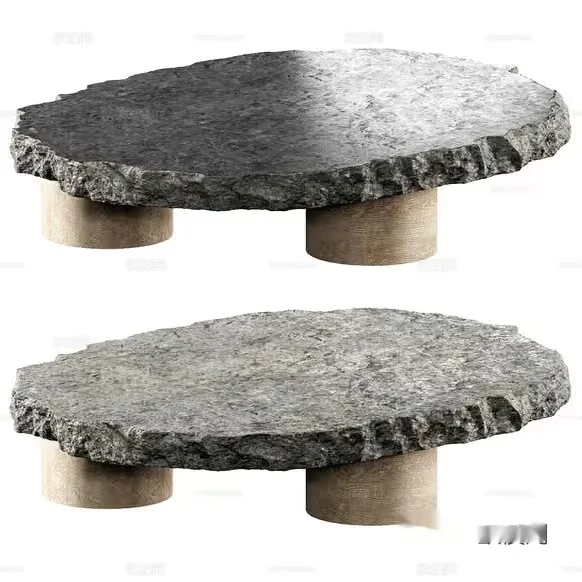 Rustic Stone Tables 3D Model – 10457 – CORONA Render