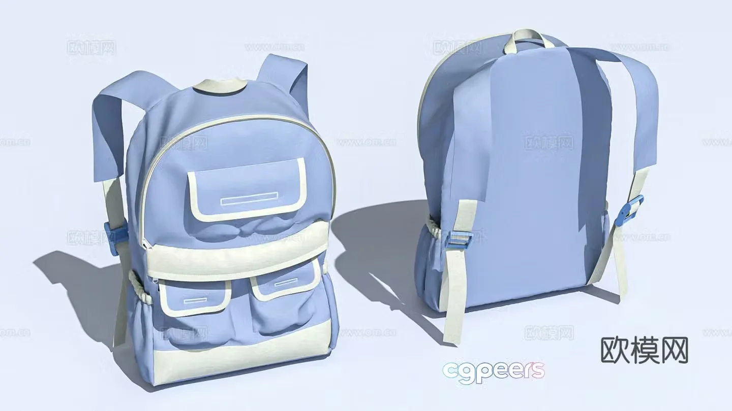Tote bag leather bag cloth bag backpack daily necessities 3D model