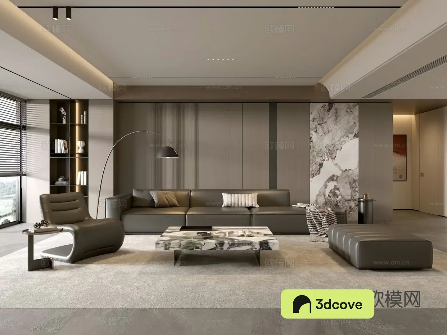 Italian living room sofa coffee table combination