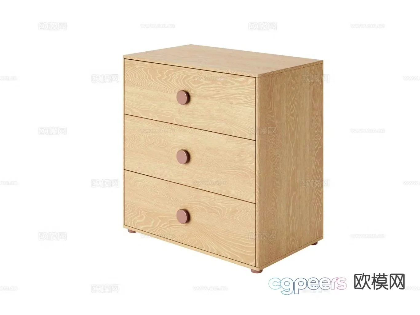 Simple bedside table 3d model