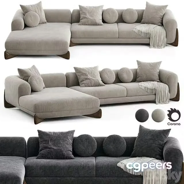 3ds Max Free – Softbay Porada Modular Sofa