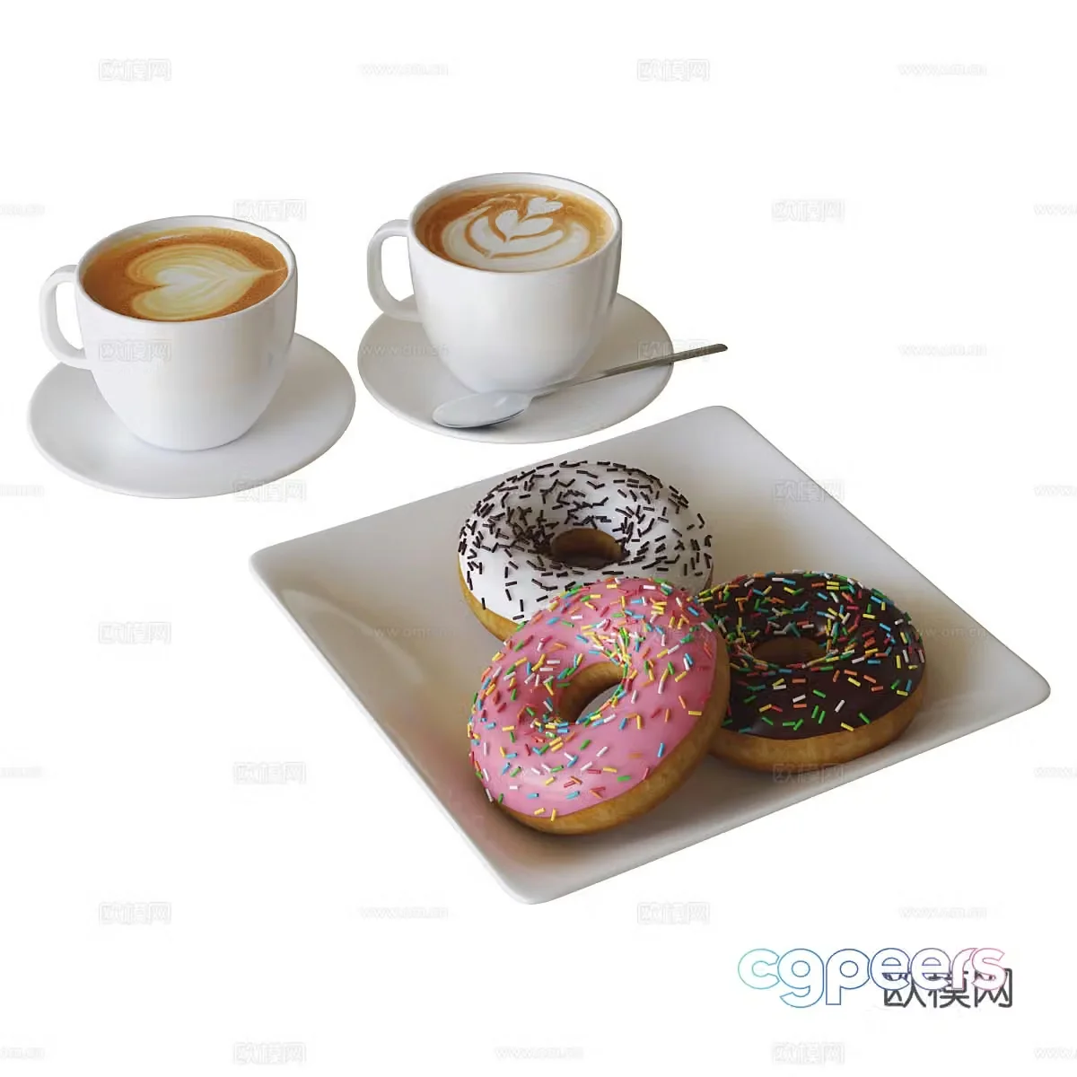 Coffee Donut 3d Model
