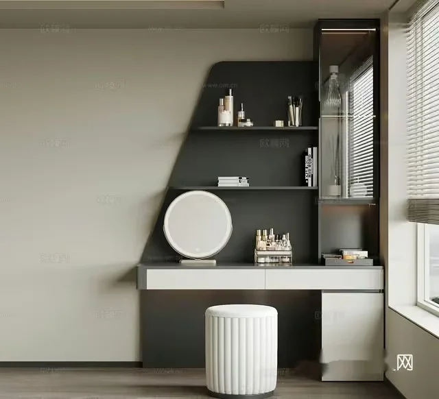 Modern Makeup Vanity 3D Model – 20388 – VRAY Render