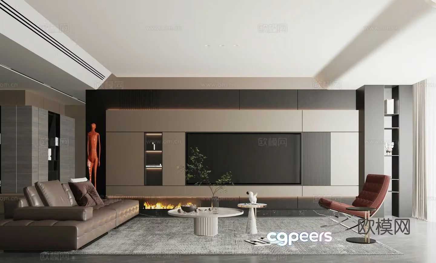 Italian living room 3d model