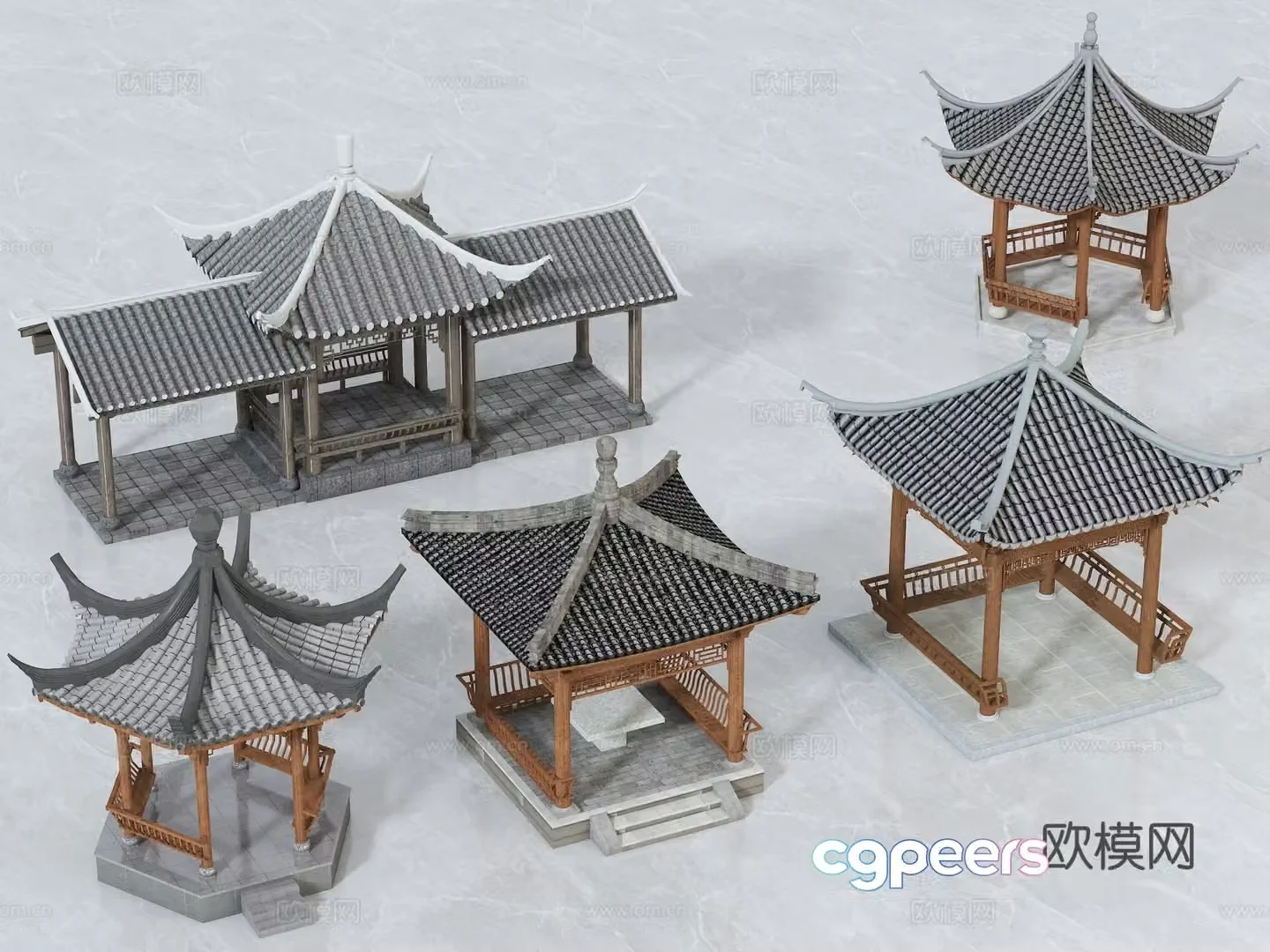 Chinese pavilion 3d model